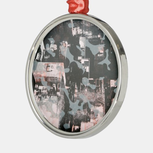 New York Silbernes Ornament (Links)