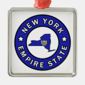New York Silbernes Ornament (Vorne)