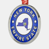 New York Silbernes Ornament (Links)
