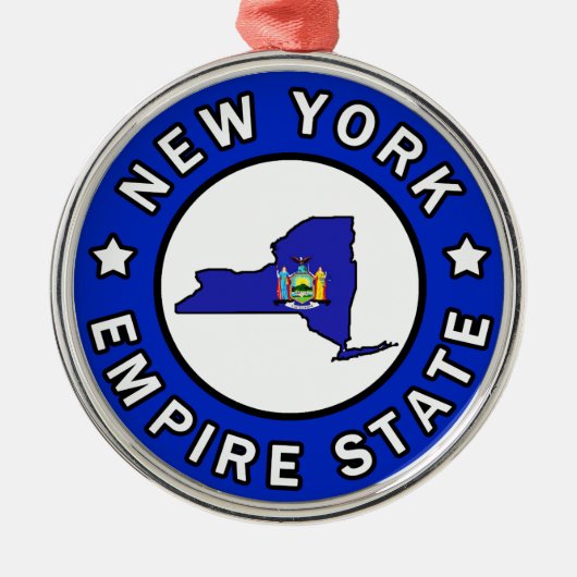 New York Silbernes Ornament (Vorne)