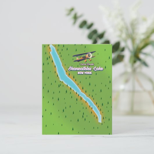 New York Skaneateles Lake Map (Stehend Vorderseite)