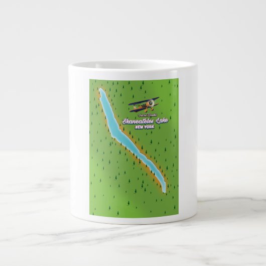 New York Skaneateles Lake Map Jumbo-Tasse (Vorderseite)