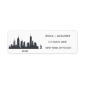 New York Skylin Silhouette Black Elegante Script L (Vorne)
