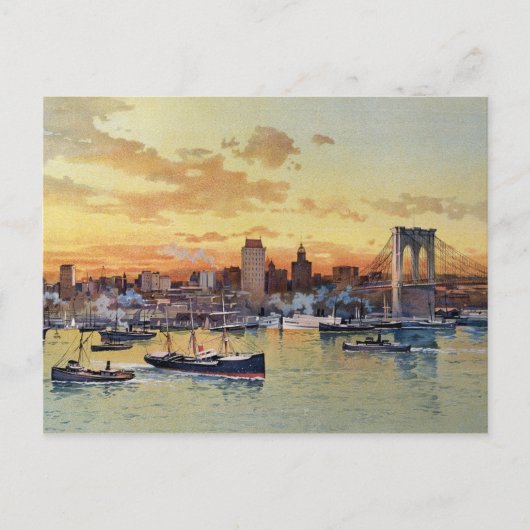 NEW YORK SKYLINE 1896 POSTKARTE (Vorderseite)