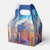 New York Skyline Abstrakt Art Geschenkschachtel (Rückseite)