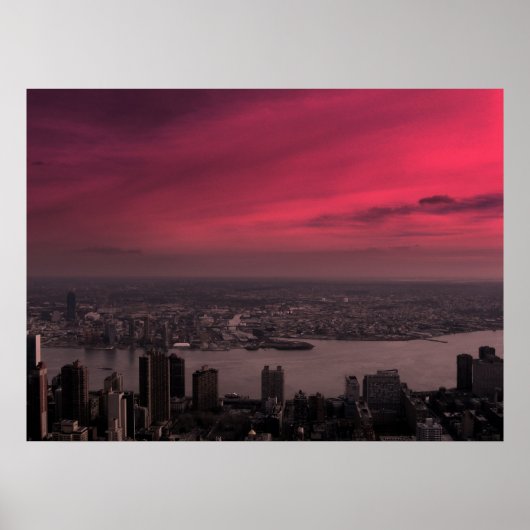 New York Skyline Alight Poster (Vorne)