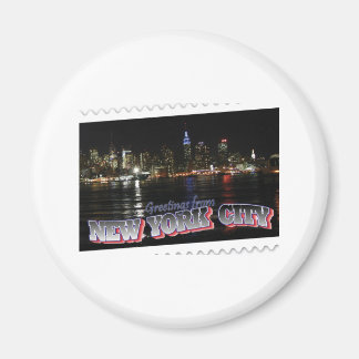 New York Skyline am Night Empire State Magnet