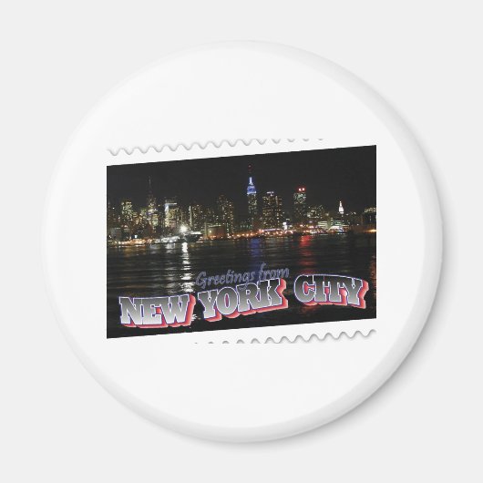 New York Skyline am Night Empire State Magnet (Vorne)