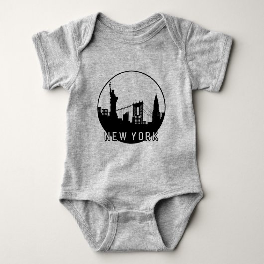 New York Skyline Baby Strampler (Vorderseite)