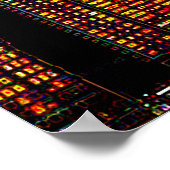 New York Skyline bei Nacht mit Vollmond Poster (Ecke)