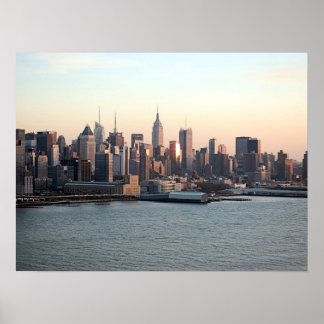 New York Skyline bei Sonnenuntergang Poster