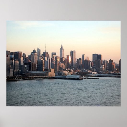 New York Skyline bei Sonnenuntergang Poster (Vorne)