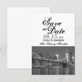 New York Skyline Brooklyn Wedding Save the Date Einladung