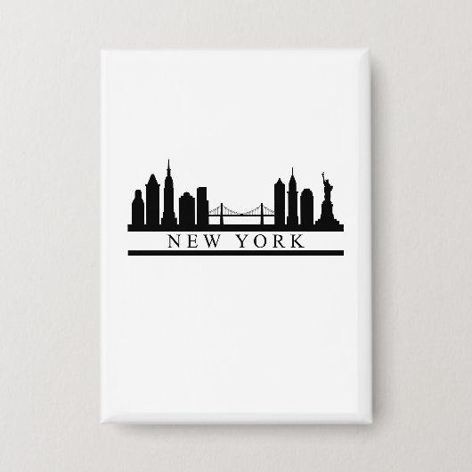 New York Skyline Button (Vorderseite)