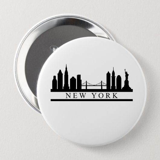 New York Skyline Button (Vorne & Hinten)