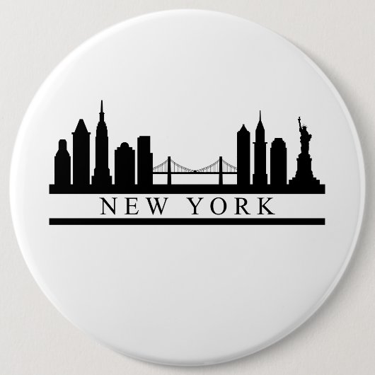 New York Skyline Button (Vorderseite)