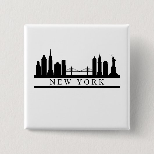 New York Skyline Button (Vorderseite)