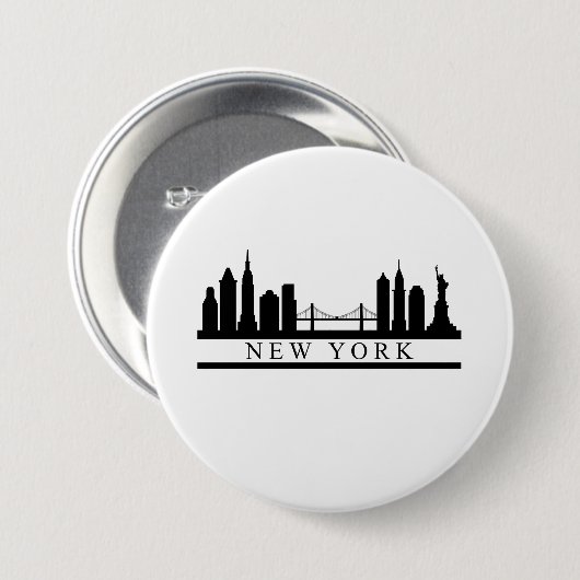 New York Skyline Button (Vorne & Hinten)