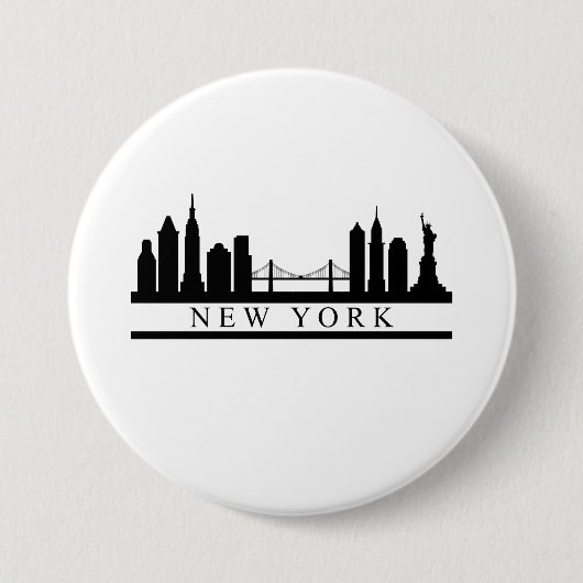 New York Skyline Button (Vorderseite)