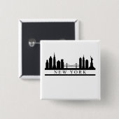 New York Skyline Button (Vorne & Hinten)
