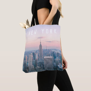 New York Skyline & California Palm Tree Bi-Coastal Tasche