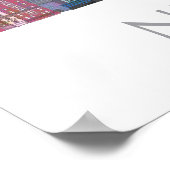 New York Skyline Colored Gebäude Poster (Ecke)