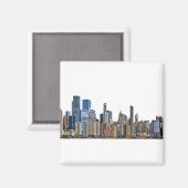New York Skyline Design Magnet (Vorderseite/Rückseite)