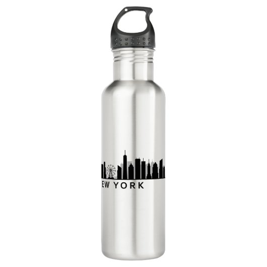 New York Skyline Edelstahlflasche (Vorderseite)