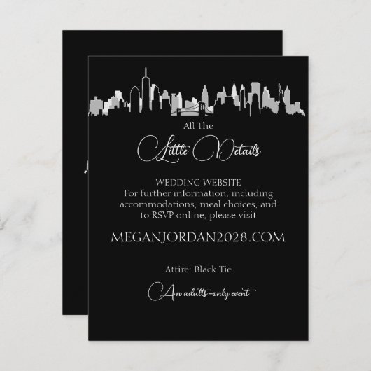 New York Skyline Enclosure Card Begleitkarte (Vorne/Hinten)