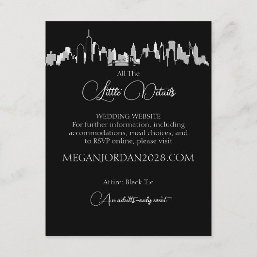 New York Skyline Enclosure Card Begleitkarte (Vorderseite)