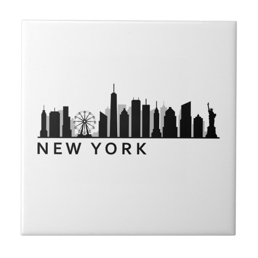New York Skyline Fliese (Vorderseite)