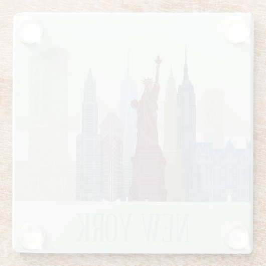 New York Skyline Glasuntersetzer (Rückseite)