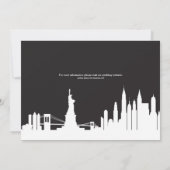 New York Skyline Gold Script Save the Date (Rückseite)
