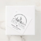 New York Skyline | Hochzeit Begrüßung Geschenkanhänger (Beispiel)