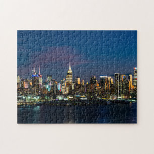 New York Skyline in der Nacht 2023 Puzzle