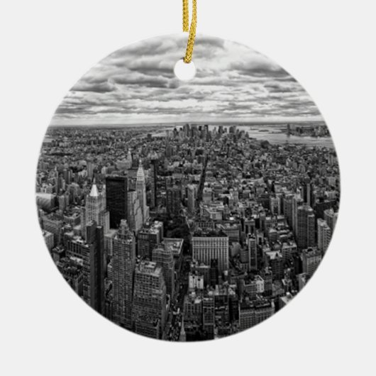 New York Skyline Keramik Ornament (Vorne)