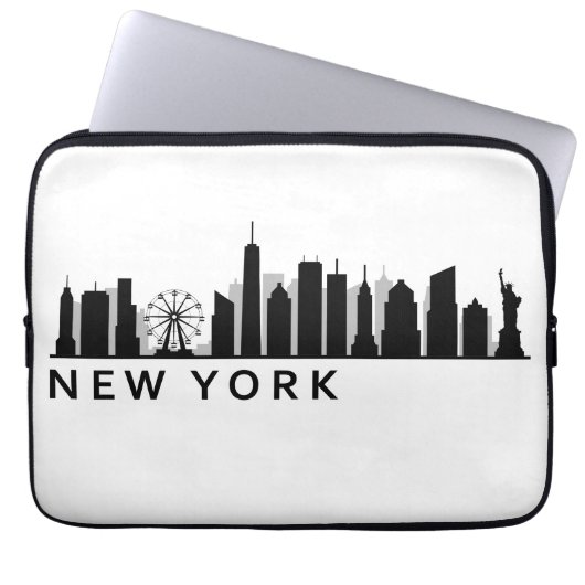 New York Skyline Laptopschutzhülle (Vorderseite)