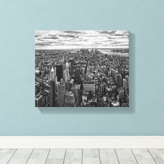 New York Skyline Leinwanddruck (Insitu (Holzboden))