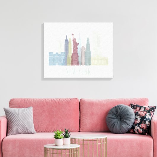 New York Skyline Leinwanddruck (Insitu (Wohnzimmer))