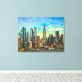 New York Skyline Leinwanddruck (Insitu (Holzboden))