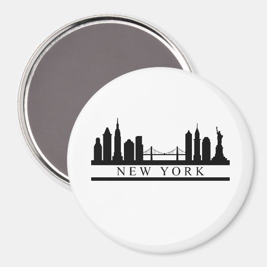 New York Skyline Magnet (Vorderseite/Rückseite)