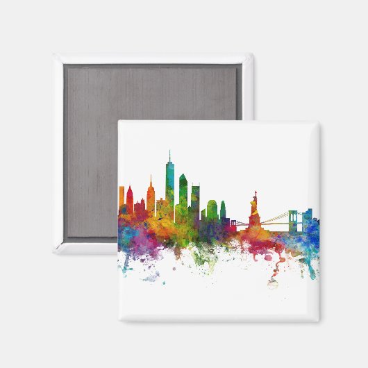 New York Skyline Magnet (Vorderseite/Rückseite)