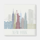 New York Skyline Magnet (Vorne)