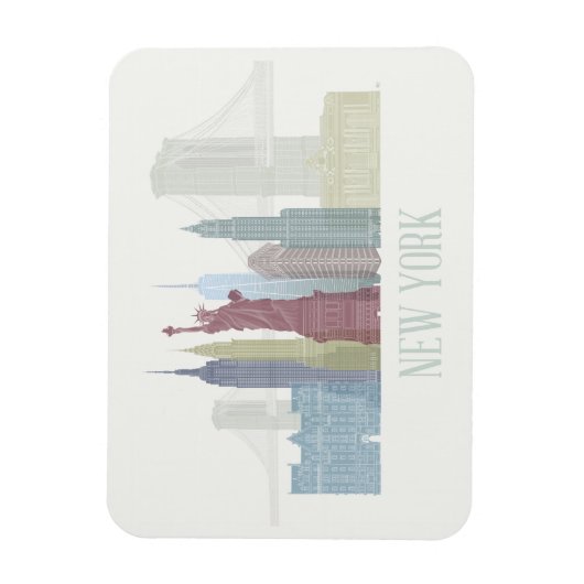 New York Skyline Magnet (Vertikal)