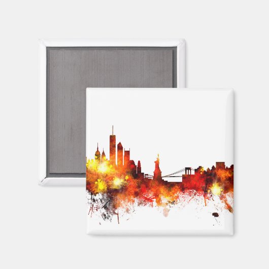New York Skyline Magnet (Vorderseite/Rückseite)