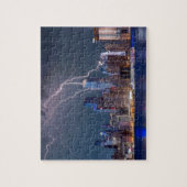 New York Skyline mit Lightning Puzzle (Vertikal)