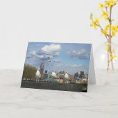 New York Skyline mit Seagulls Karte (Gelbe Blume)