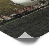 New York Skyline mit Seagulls Poster (Ecke)