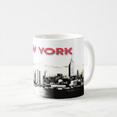 New York Skyline mit zwei Türmen Tasse (VorderseiteRechts)