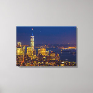 New York Skyline nach Sonnenuntergang 24*16 Leinwanddruck